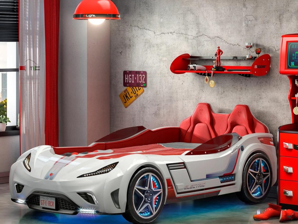 Gte Auto (Weiß) (99x191 cm) Kinderzimmer Sets