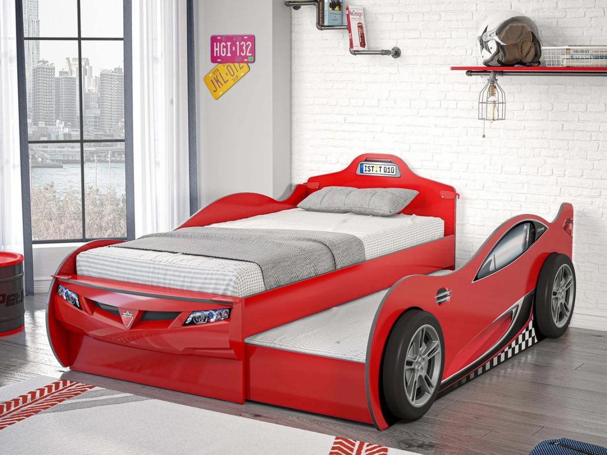 Racecup Rot (mit Ausziehbett) Kinderzimmer Sets