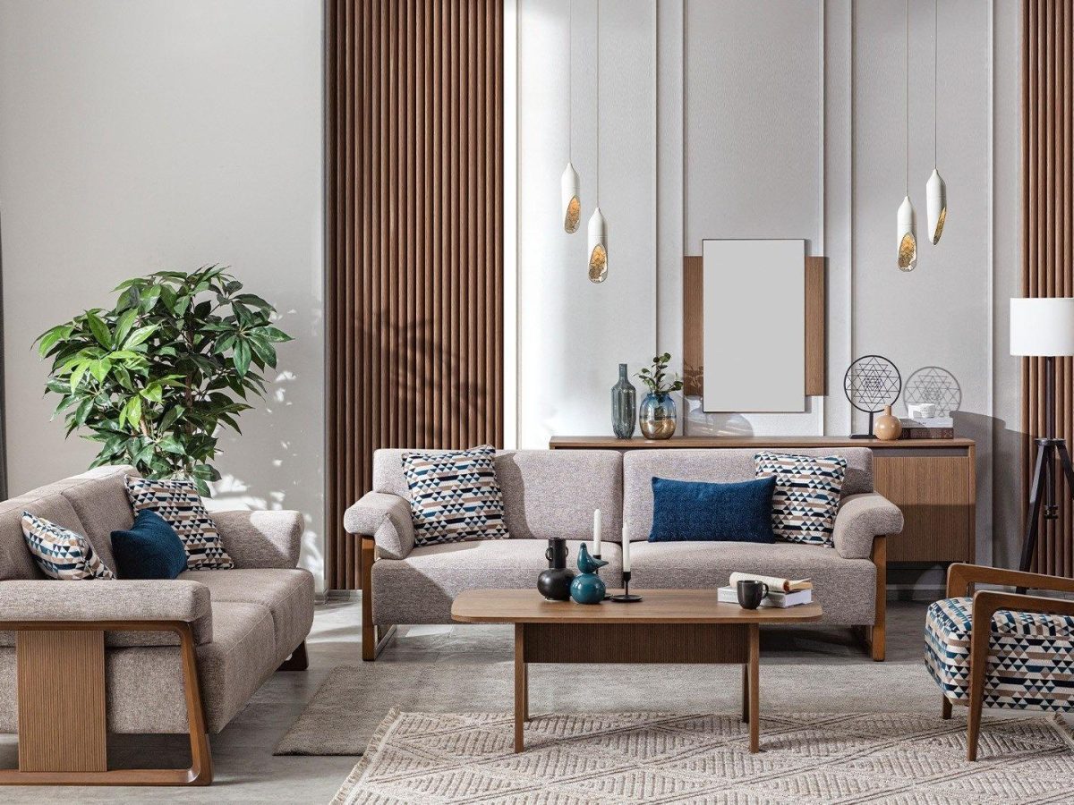 Wood Sofa Set