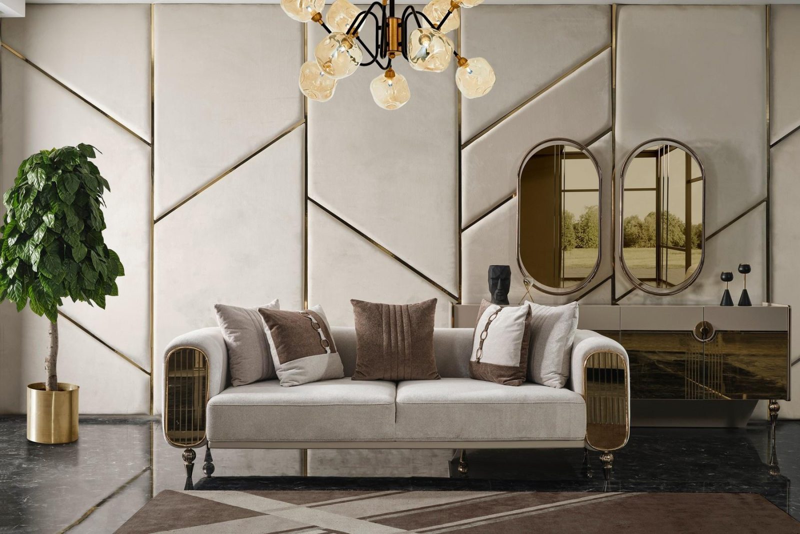 Hera Sofa Set - Rose & Gül Moebel