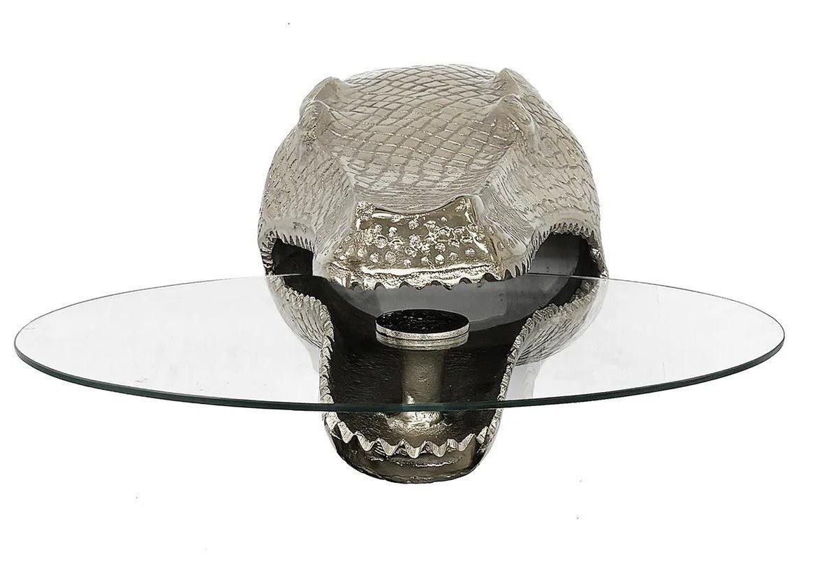 Wildlife Crocodile 60cm Silber Beistelltische