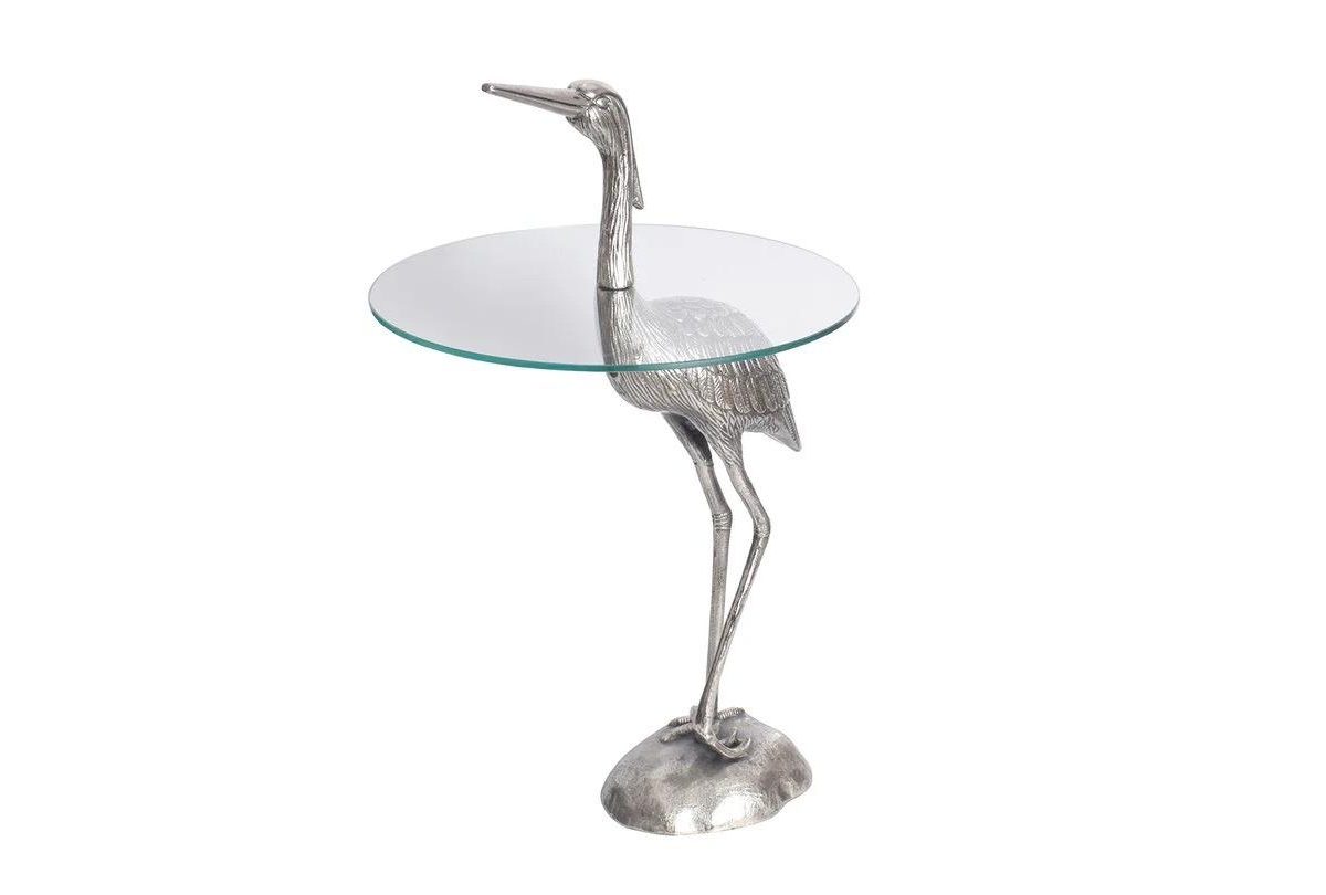 Wildlife Heron 90cm Silber Beistelltische