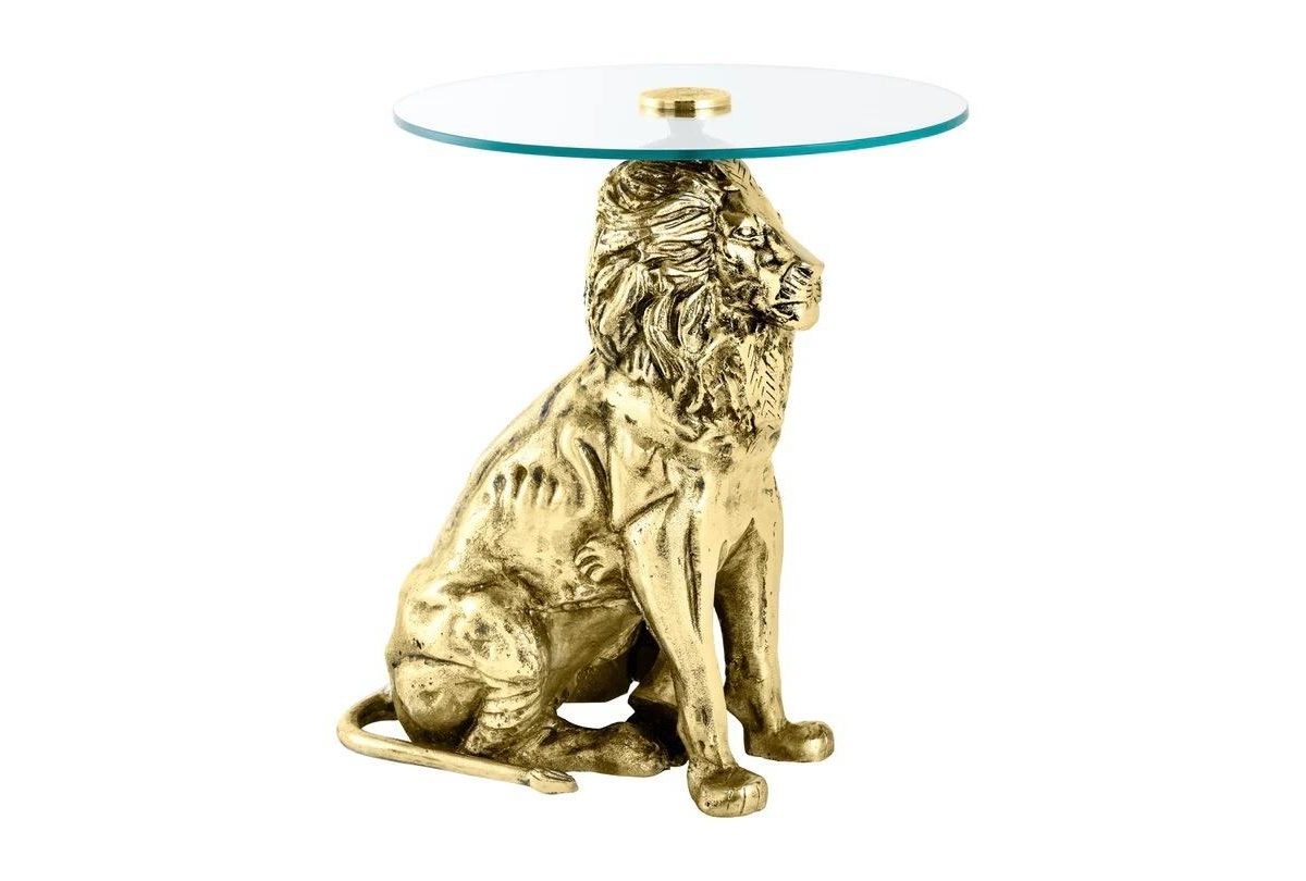 Wildlife Lion 60cm  Antikes Gold Beistelltische