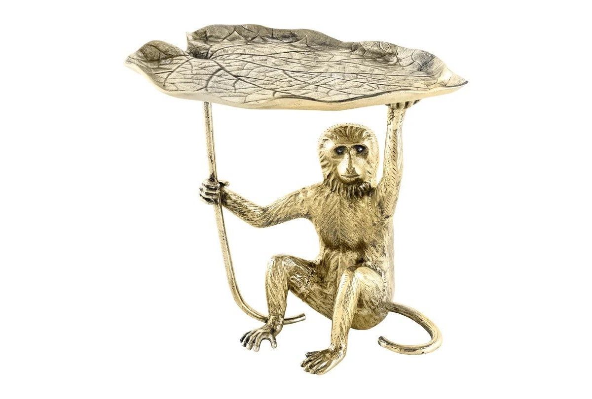Wildlife Monkey 55cm Antikes Gold Beistelltische