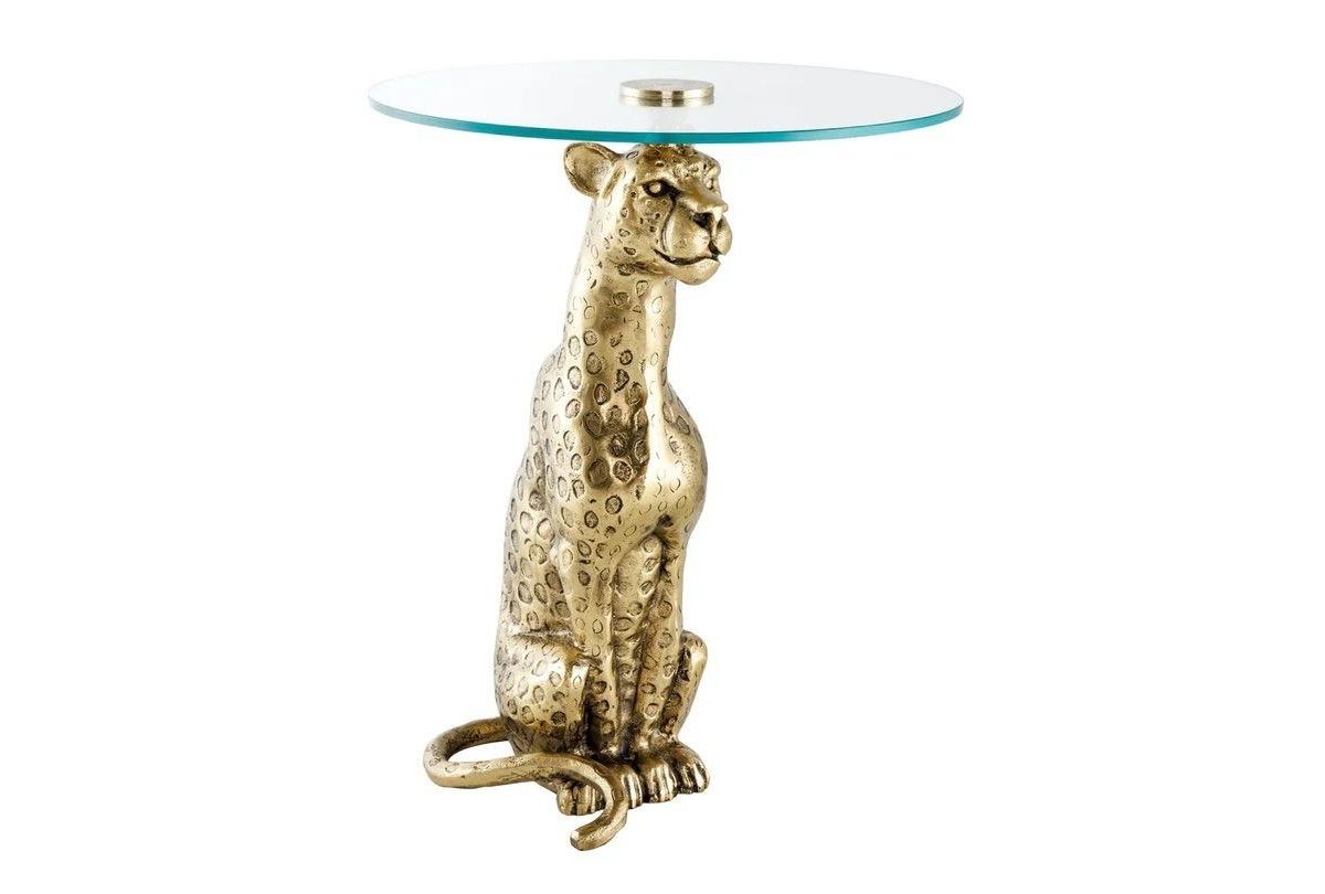 Wildlife Panther 60cm Antikes Gold Beistelltische