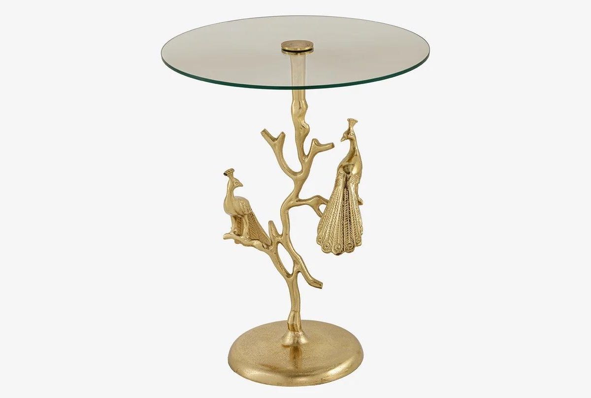 Wildlife Peacock 60cm Gold Beistelltische