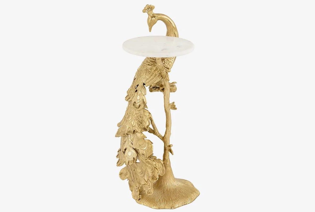 Wildlife Peacock 75cm Gold Beistelltische