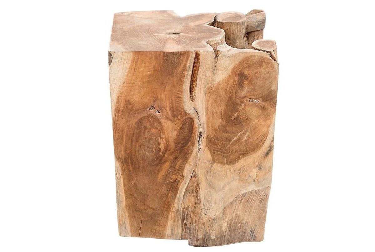 Ahşap 40cm Massives Teakholz Beistelltische