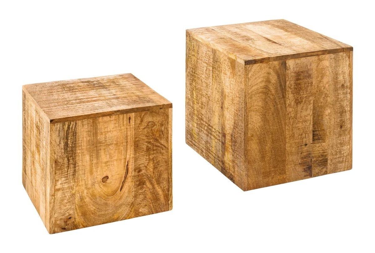 Curacao 40-45cm 2-teiliges Set aus Mangoholz Beistelltische