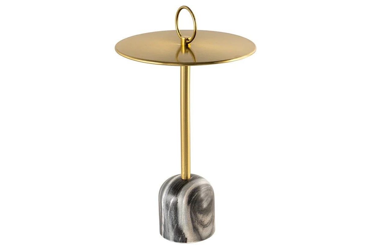 Elegance 60cm Gold-Weiß Beistelltische