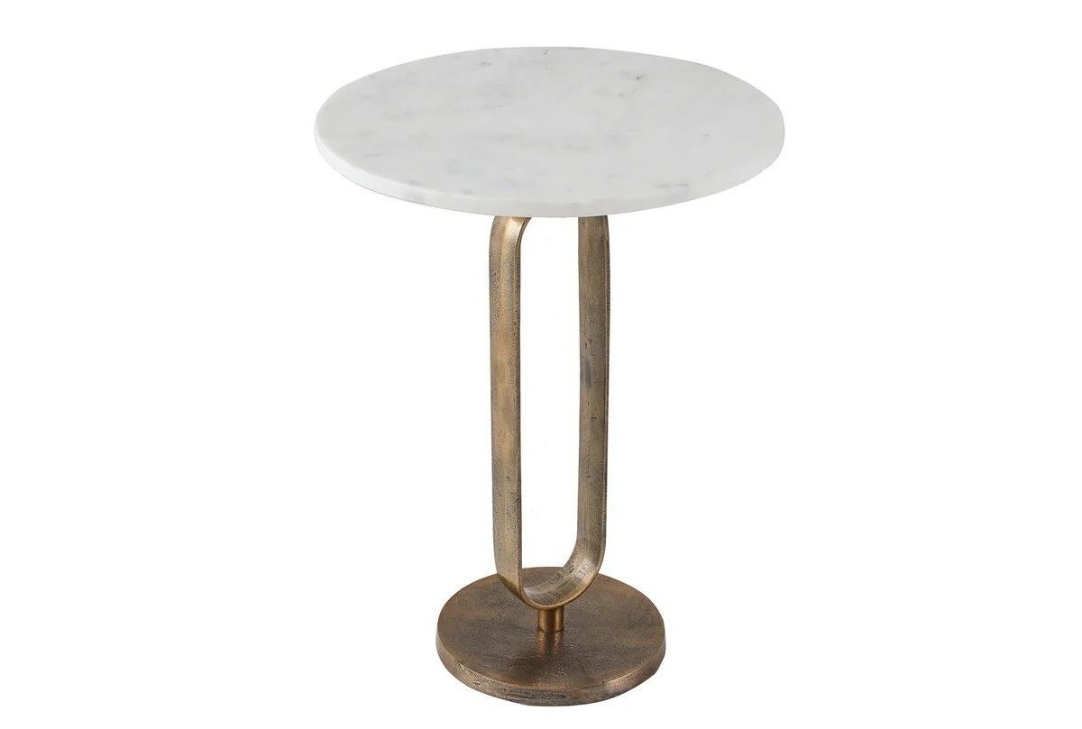 Elegance 60cm Weiße Marmorschale Beistelltische