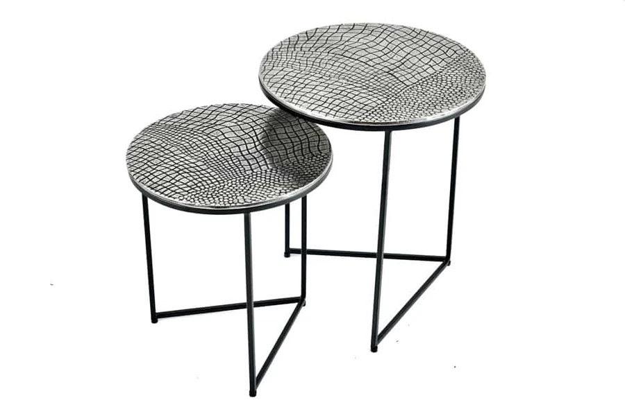 Elements 40cm Antikes Silber Beistelltische