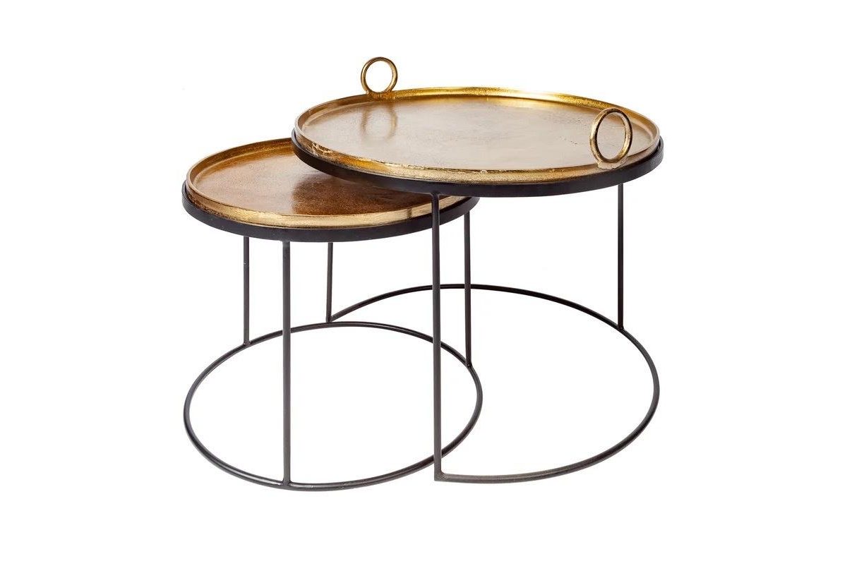 Elements Orıental 46-62cm 2'li Gold Beistelltische