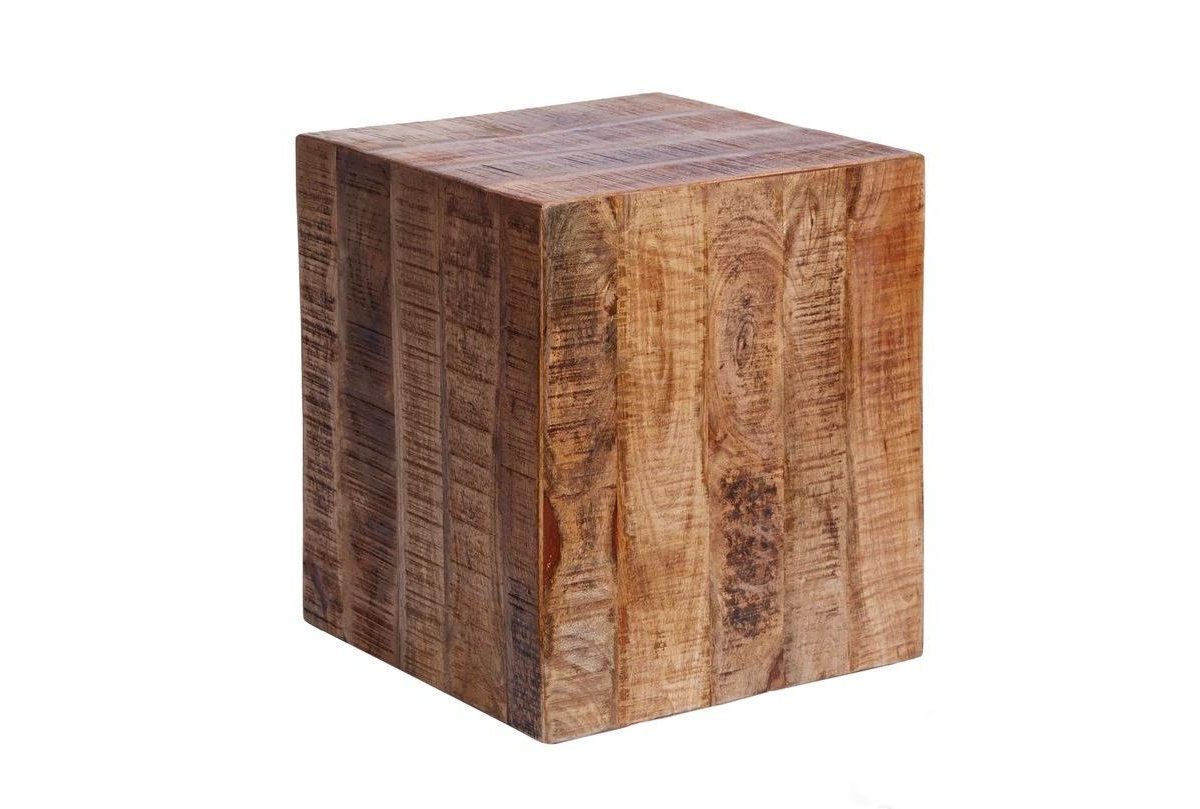 Fatory 40cm Rollbares natürliches Mangoholz Beistelltische
