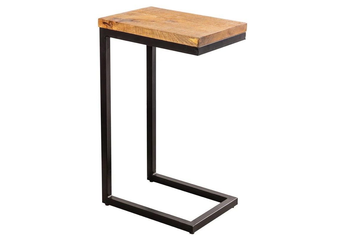 Gaston 65cm Mango Schwarzes Metall mit Holz Beistelltische