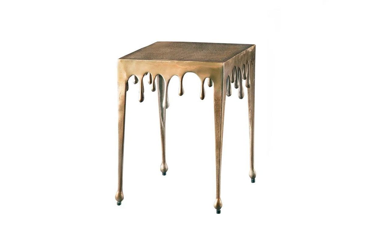 Liquid Line S 45cm Quadratisches Gold Beistelltische