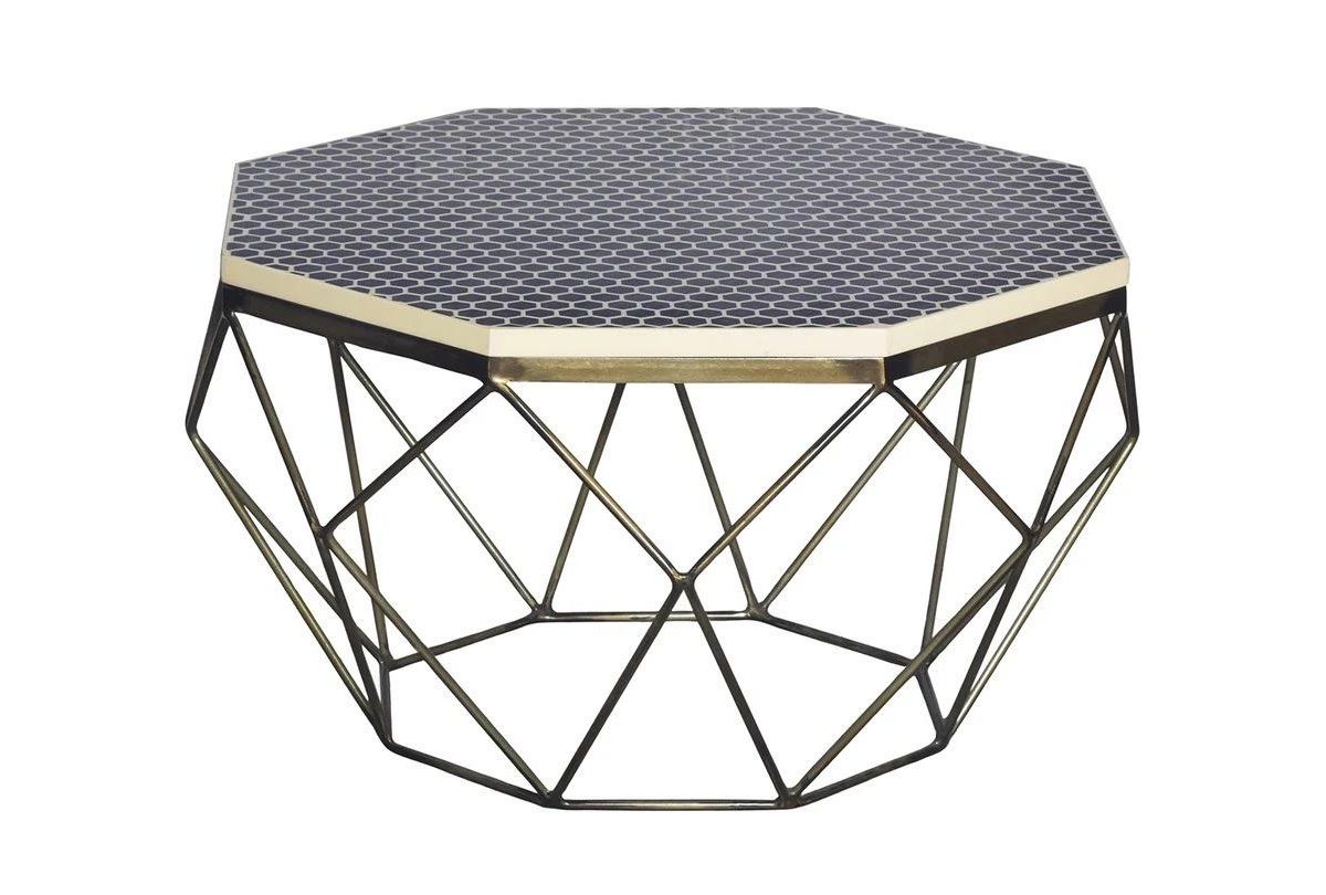 Diamond Bone Inlay 70cm Couchtische