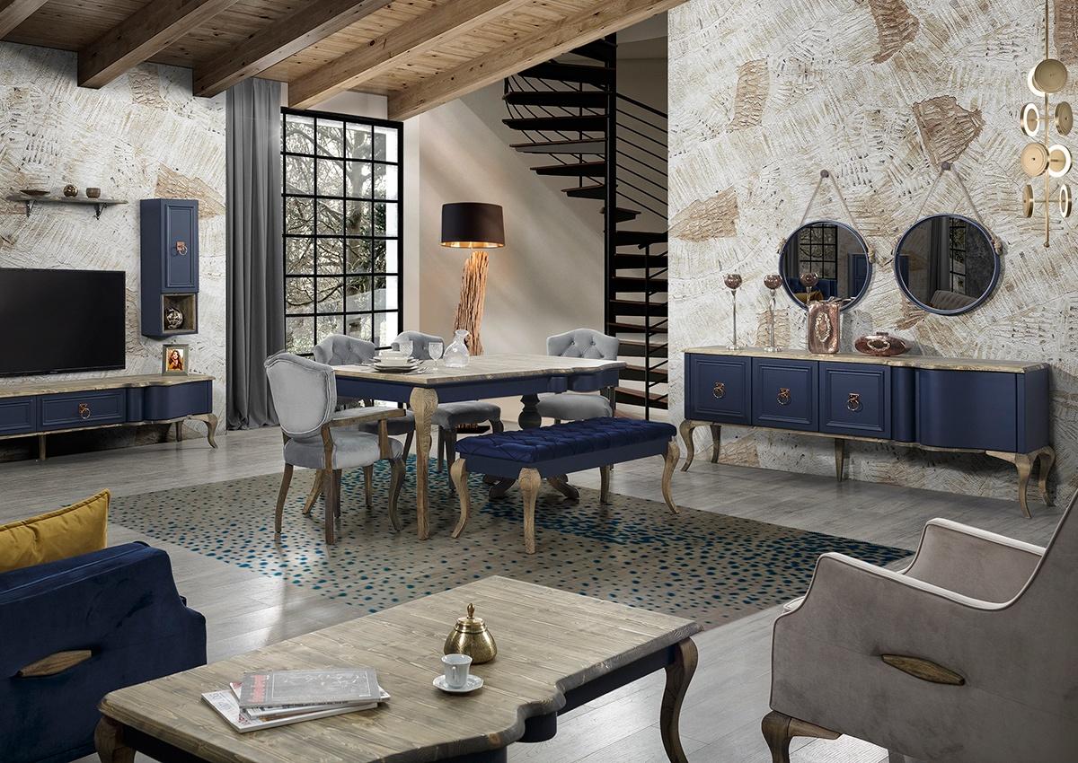 Lexus Blau Esszimmer Set