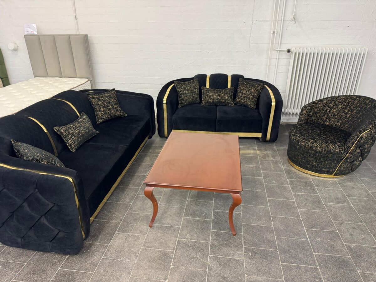 Black Sofa Set