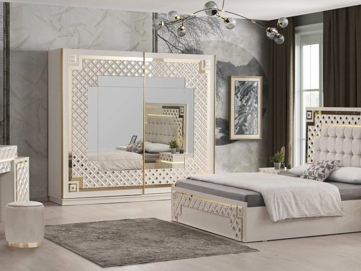 Kristal Gold Schlafzimmer Set